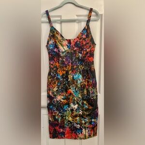 Flirty Erdem Floral Multicolor Dress in Size 10. Made in England.
